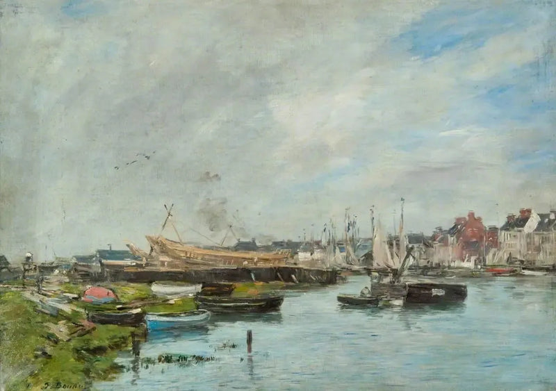 Port w Trouville, Stocznia - Eugène Boudin