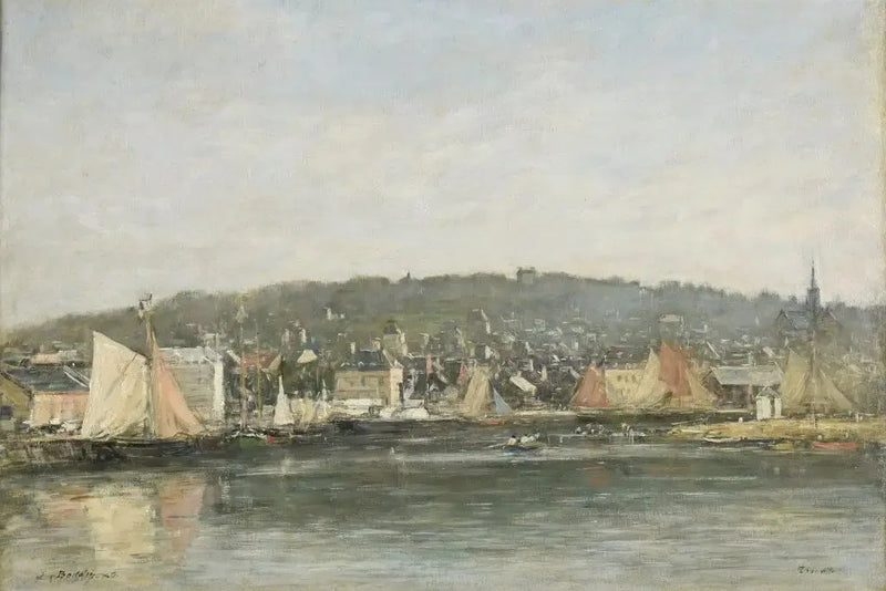 Port w Trouville rano - Eugène Boudin