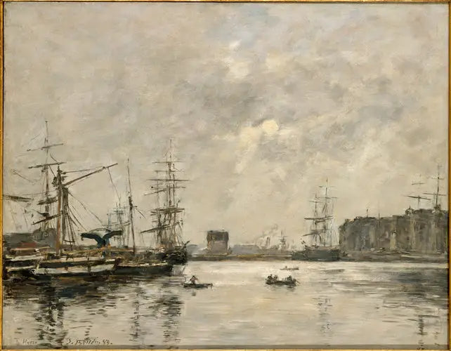 Port w Hawrze, basen de la Barre - Eugène Boudin