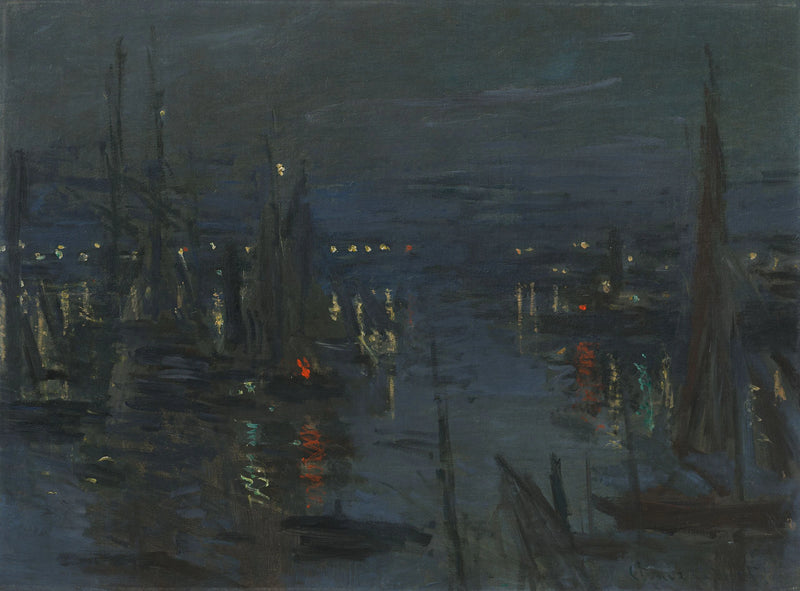 Port w Le Havre, efekt nocny W264 - Claude Monet