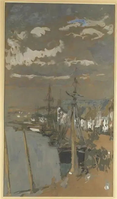 Port w pochmurny dzień - Édouard Vuillard