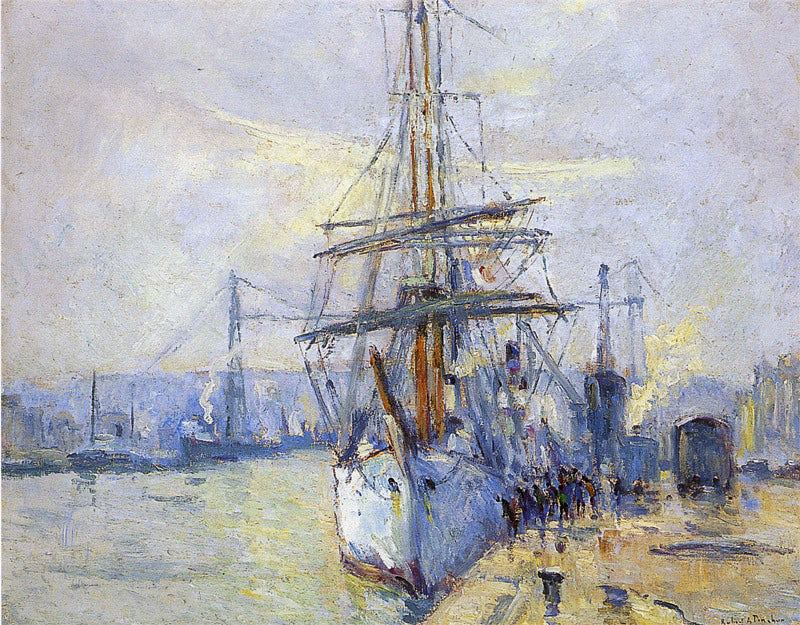 Dlaczego Nie, kapitana Charcot w porcie Rouen - Robert Antoine Pinchon