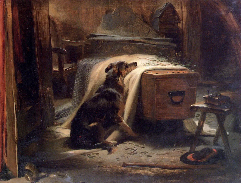 Główny płaczący starzec starygo pasterza - Edwin Henry Landseer
