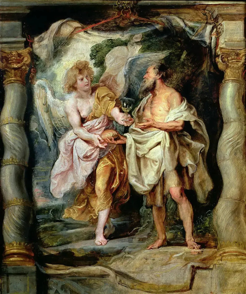 Prorok Elias karmiony przez anioła - Peter Paul Rubens