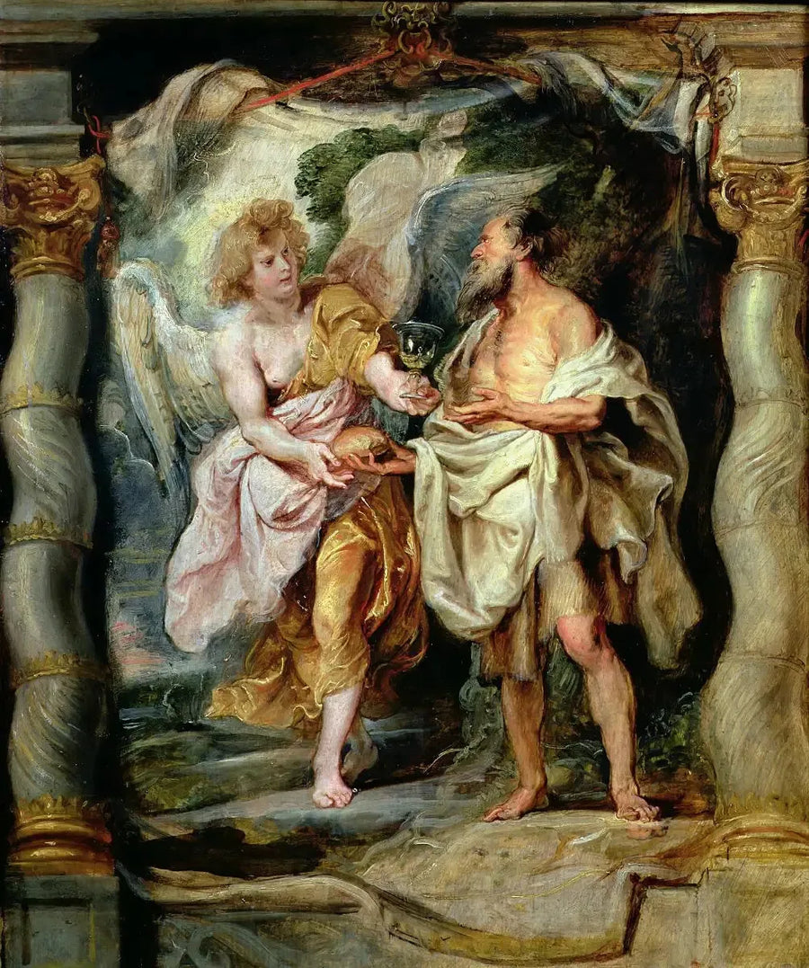 Prorok Elias karmiony przez anioła - Peter Paul Rubens