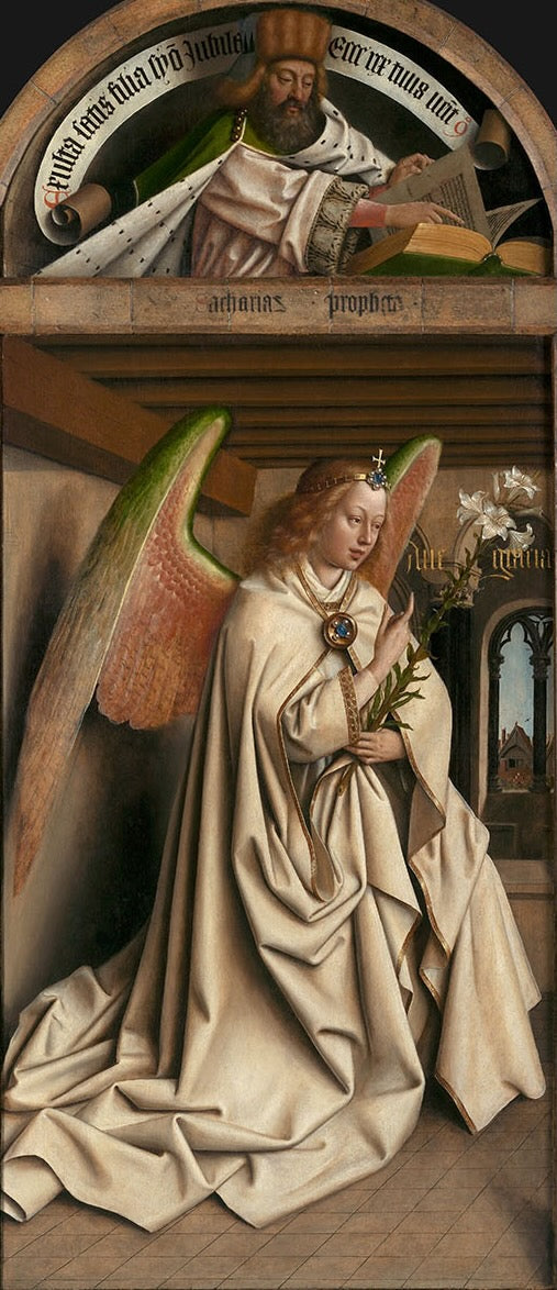 Prorok Zachariasz; Anioł Zwiastowania - Hubert van Eyck