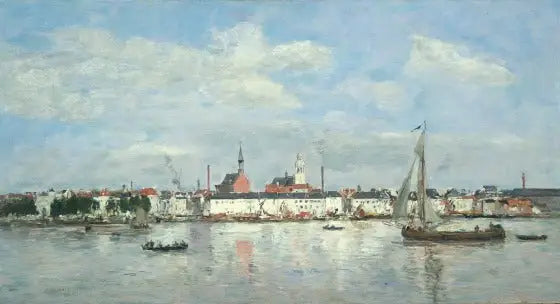 Nabrzeże w Antwerpii (1874) - Eugène Boudin