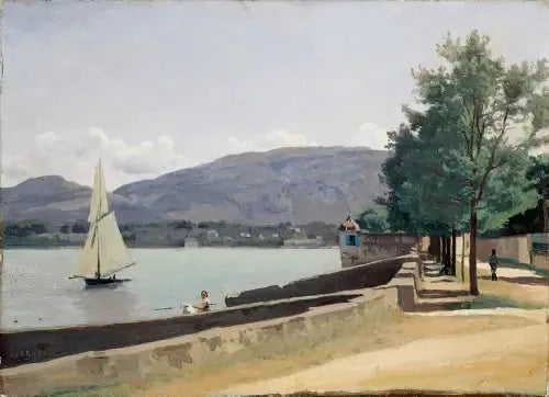 Nabrzeże Pâquis w Genewie - Jean-Baptiste Camille Corot