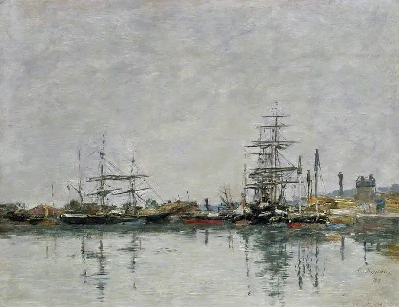 Nabrzeże w Hawrze - Eugène Boudin