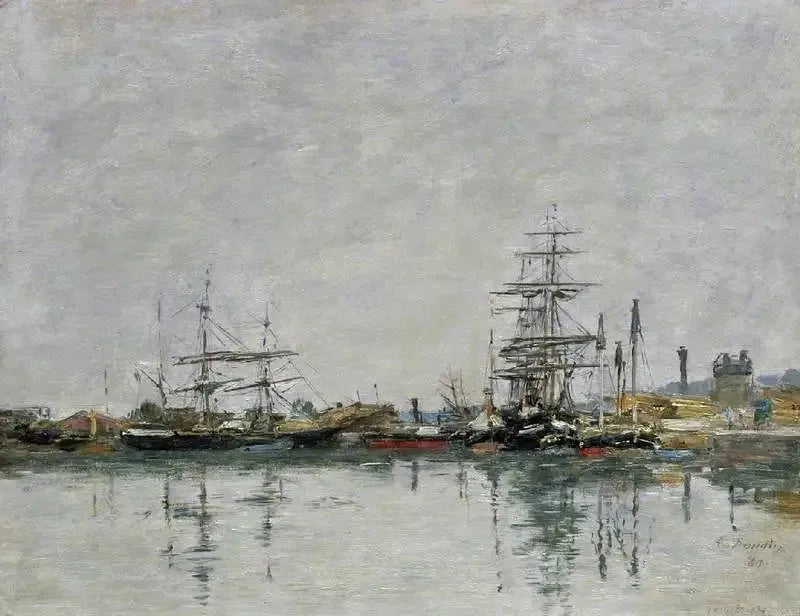 Nabrzeże w Hawrze - Eugène Boudin