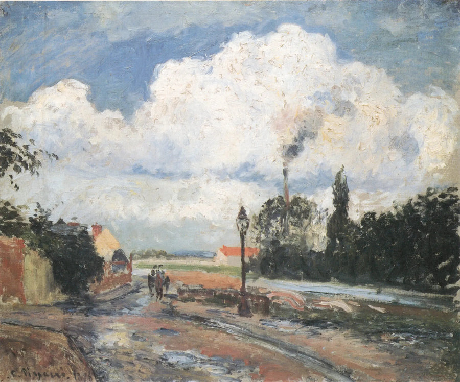 Nabrzeże Pothuis w Pontoise po deszczu - Camille Pissarro