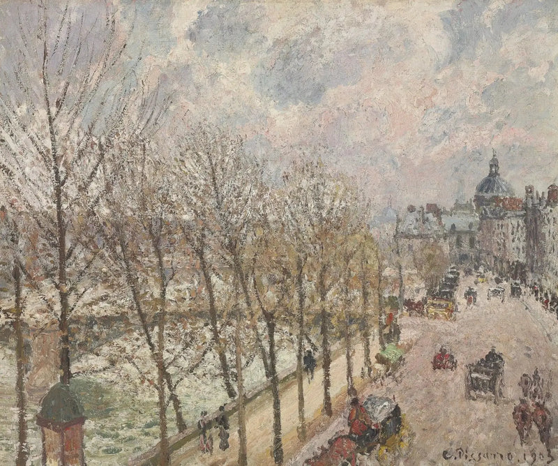 Nabrzeże Malaquais i instytut, Wiosna - Camille Pissarro