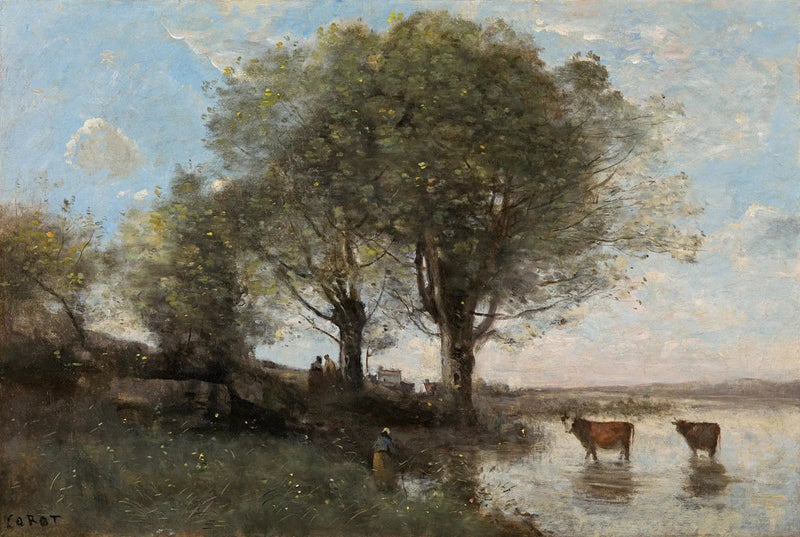 Przypomnienie krów - Jean-Baptiste Camille Corot