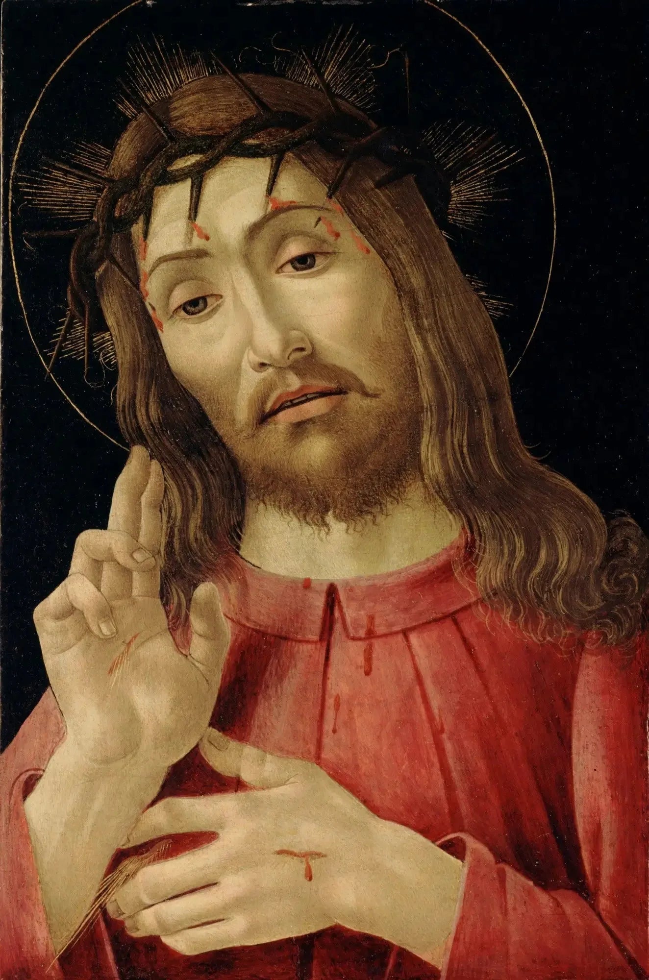 Le Rédempteur bénissant - Sandro Botticelli image 1 reproduction d’œuvre d’art à l’huile
