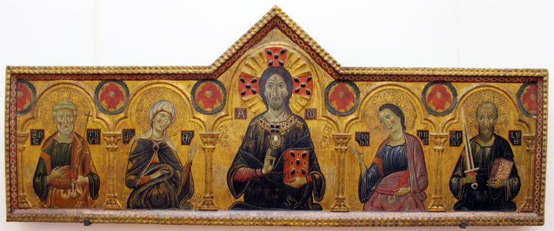 Zbawiciel między Dziewicą a trzema świętymi - Cosimo Rosselli