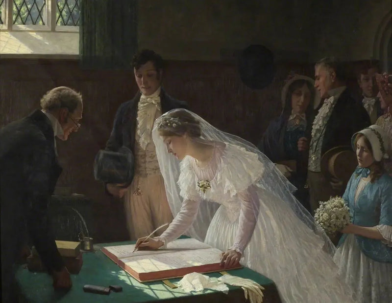 Rejestr małżeństw - Edmund Blair Leighton