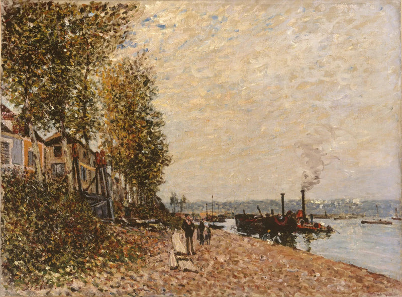 Holownik na Loingu, Saint-Mammès - Alfred Sisley