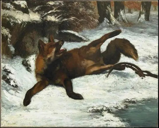 Lis w pułapce - Gustave Courbet