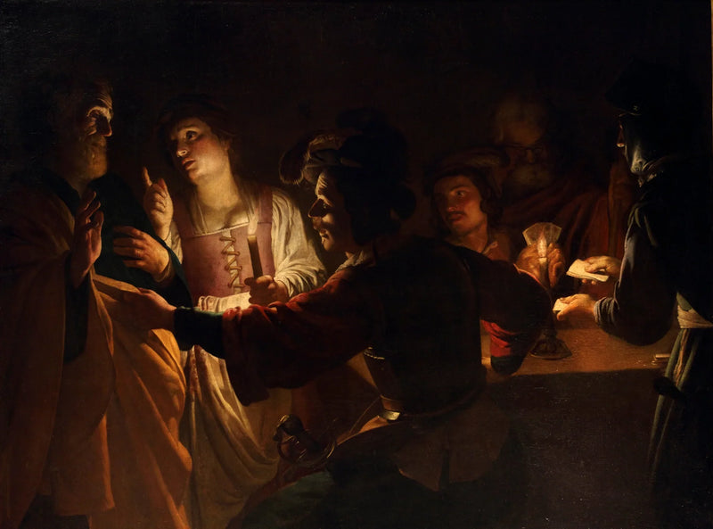 Odrzucenie świętego Piotra - Gerrit van Honthorst