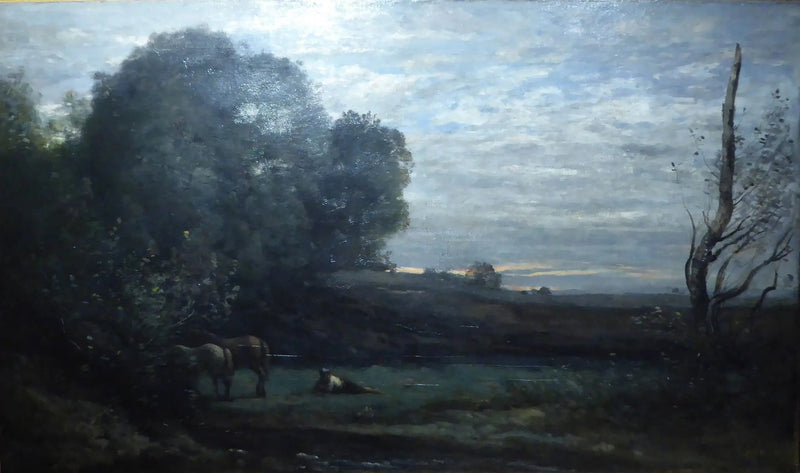 Odpoczynek koni - Jean-Baptiste Camille Corot