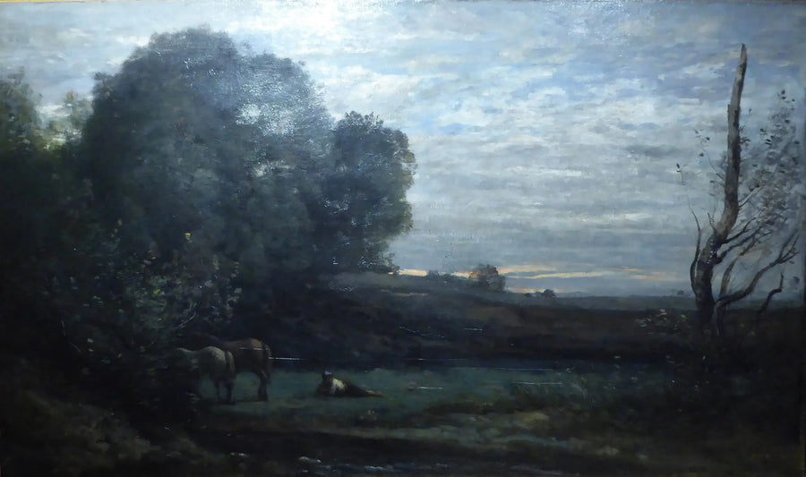 Odpoczynek koni - Jean-Baptiste Camille Corot