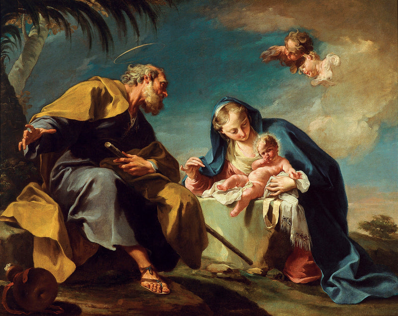 Odpoczynek podczas ucieczki do Egiptu - Giovanni Battista Pittoni