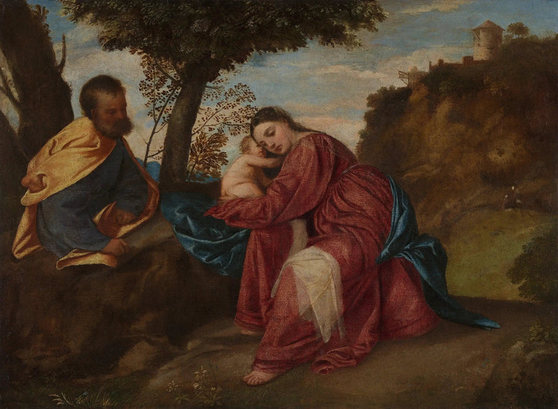 Wypoczynek podczas ucieczki do Egiptu - Titian