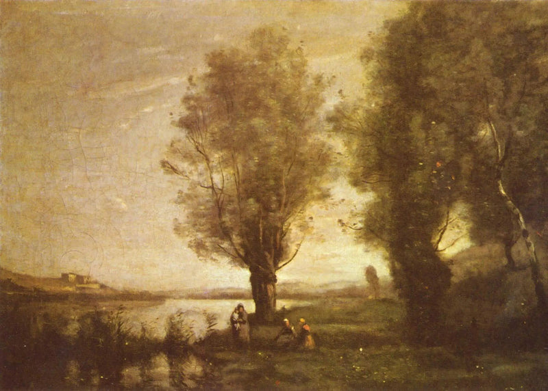Odpoczynek pod wierzbami - Jean-Baptiste Camille Corot