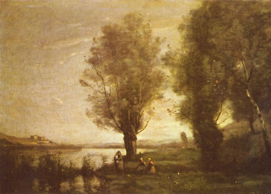 Odpoczynek pod wierzbami - Jean-Baptiste Camille Corot