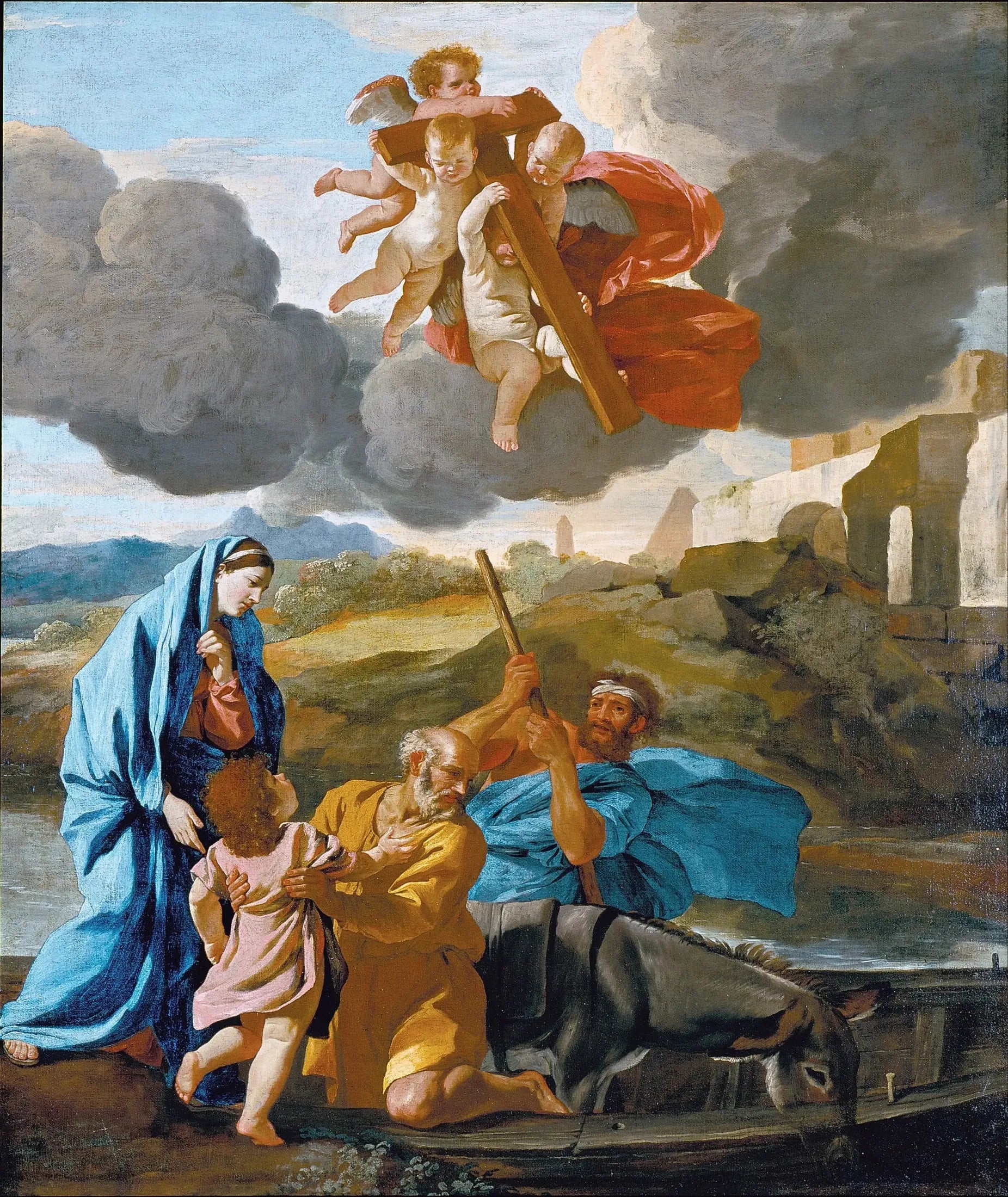 Le Retour d'Égypte - Nicolas Poussin image 1 copie de tableau peinte à la main