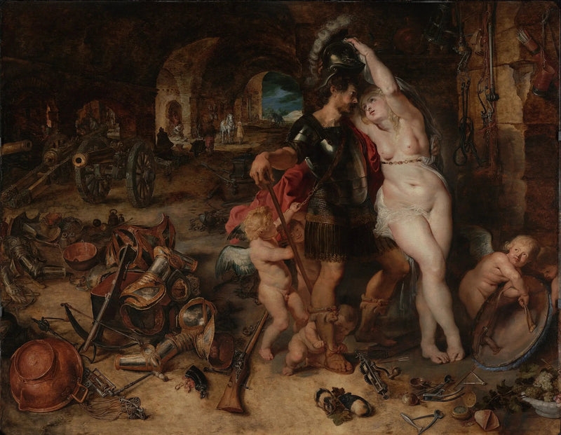 Powrót wojny: Mars rozbrojony przez Wenus - Peter Paul Rubens