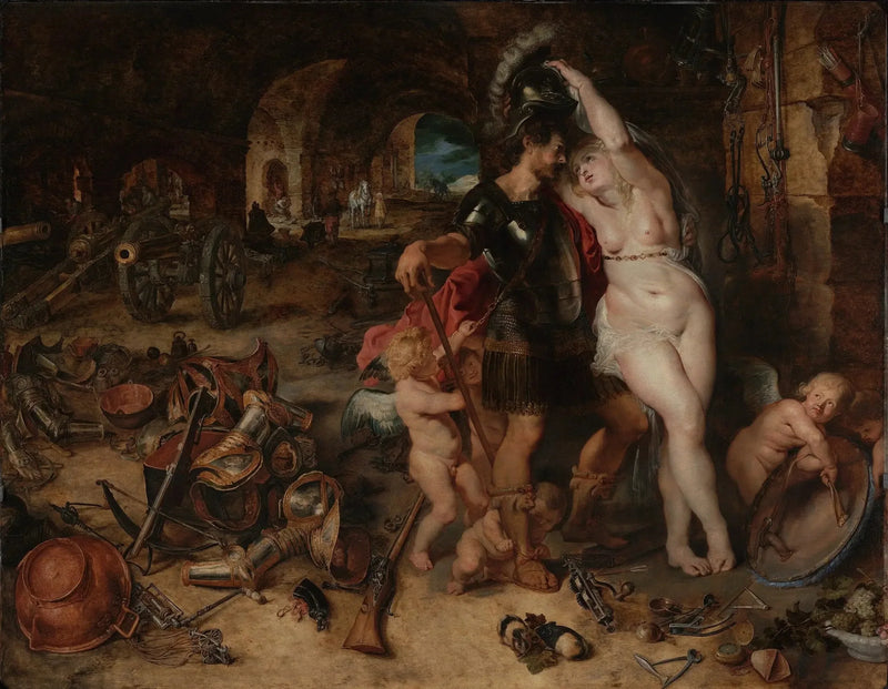 Powrót wojny: Mars rozbrojony przez Wenus - Peter Paul Rubens