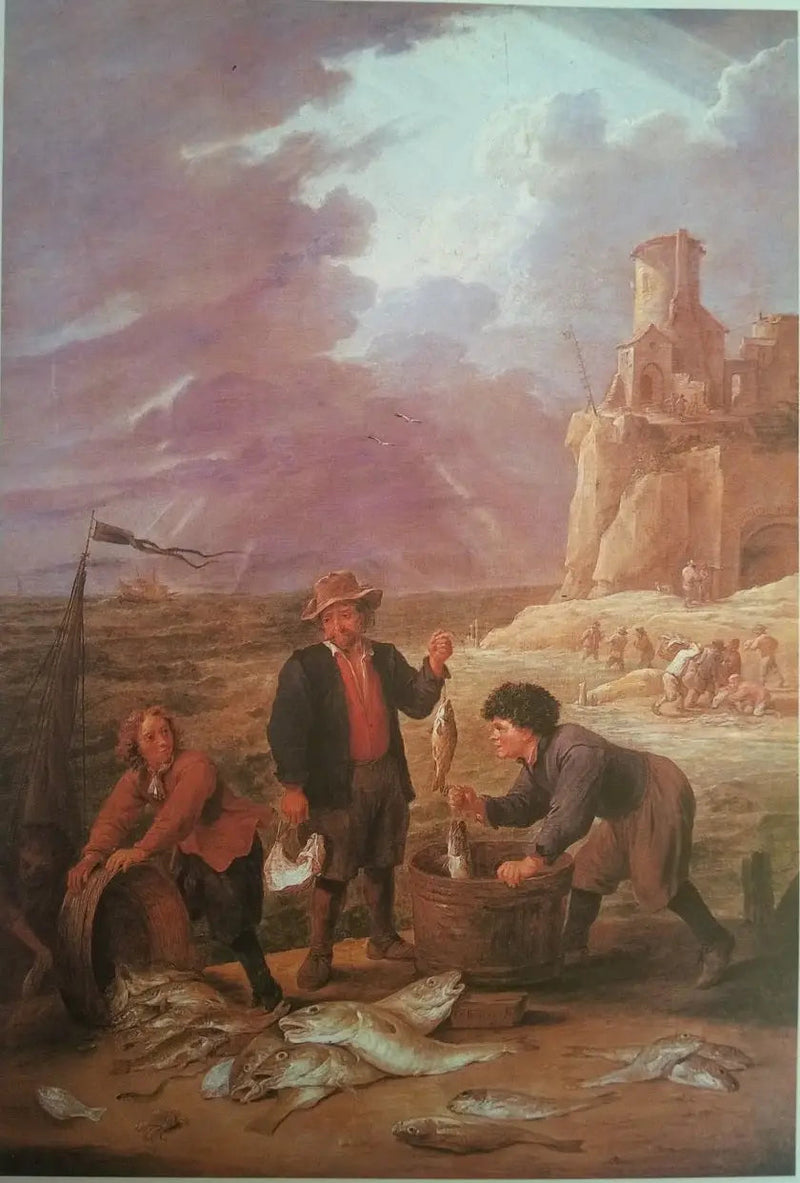 Powrót rybaków z ich połowami - David Teniers młodszy