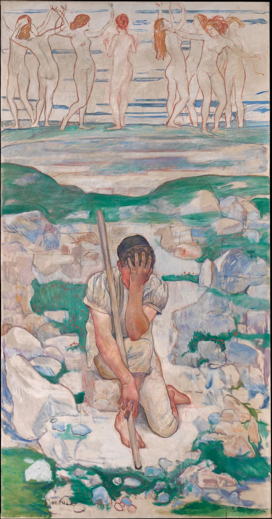 Sen pasterza (Der Traum des Hirten) - Ferdinand Hodler