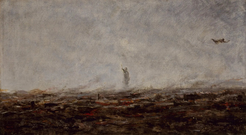 Sen: Paryż podpalony, wrzesień 1870 - Jean-Baptiste Camille Corot