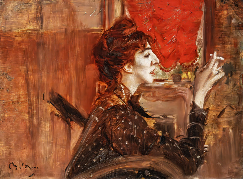 Czerwona zasłona - Giovanni Boldini