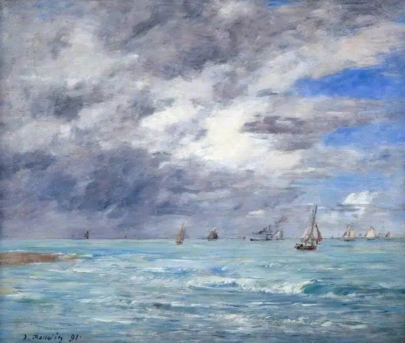 Brzeg w Deauville - Eugène Boudin