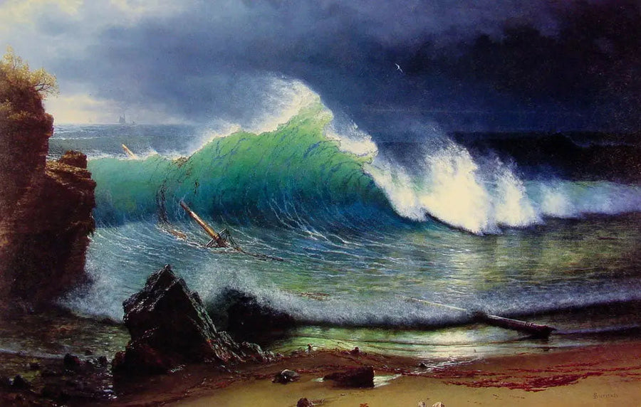 Brzeg turkusowego morza - Albert Bierstadt
