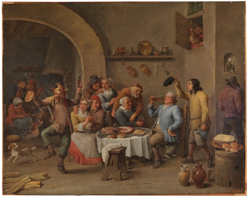 Król pije - David Teniers Młodszy