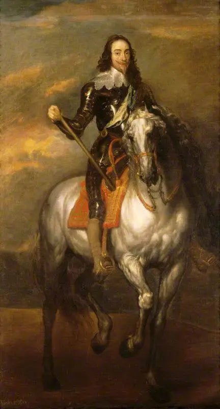 Król Karol I (1600-1649) na koniu - Antoine van Dyck