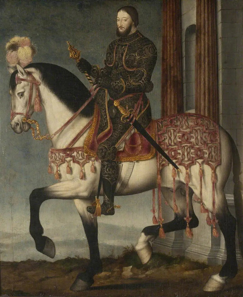 Król Franciszek I, król Francji (1494-1547) na koniu - François Clouet