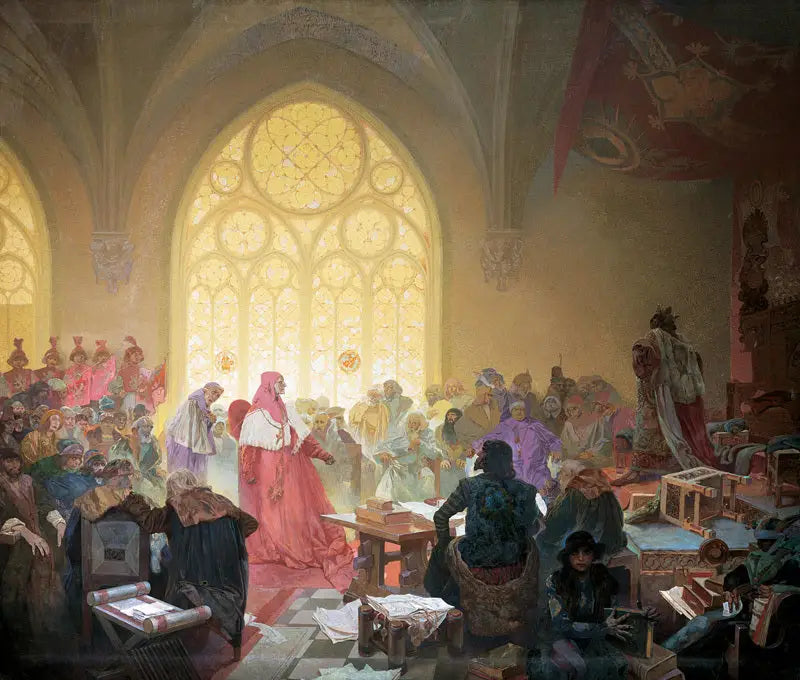 Król husyta Jiří z Poděbrad - Alphonse Mucha