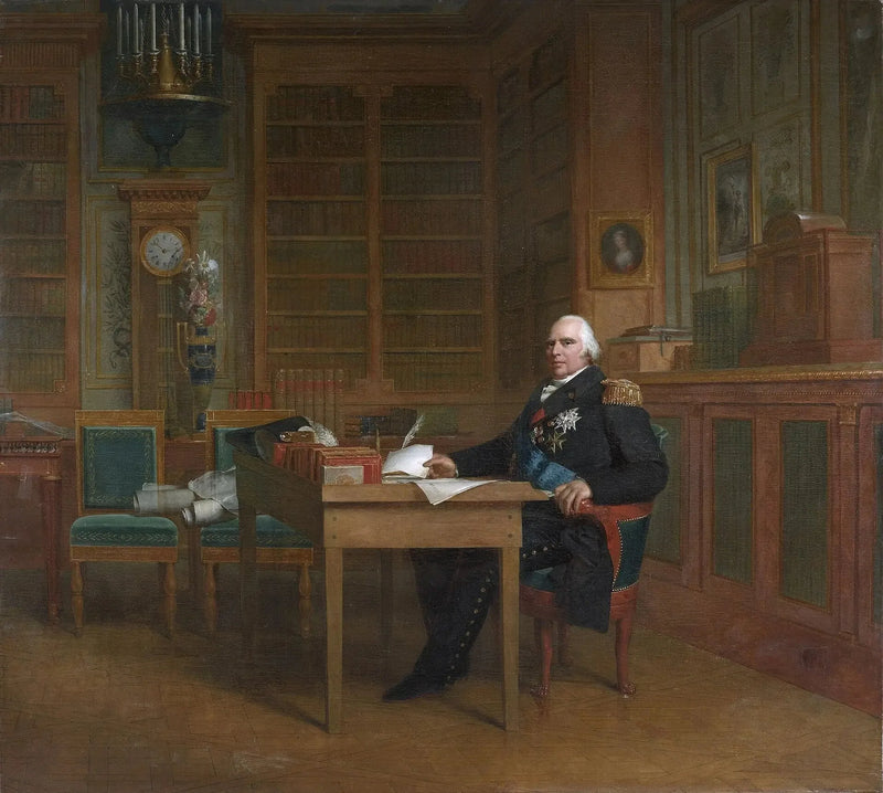 Król Ludwik XVIII w swoim gabinecie pracy w Tuileries - François Gérard