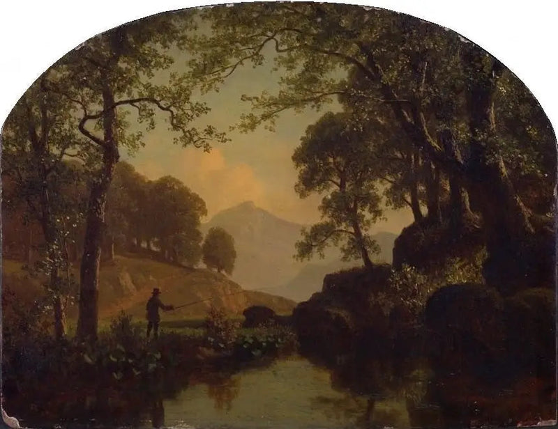 Potok z pstrągami - Albert Bierstadt
