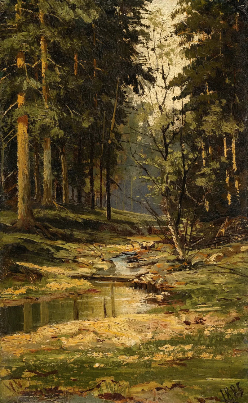 Strumień w lesie - Ivan Chichkine