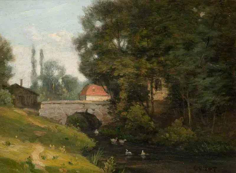 Potok młyna - Jean-Baptiste Camille Corot
