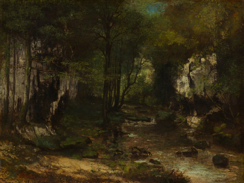 Potok (Le Ruisseau du Puits-Noir; dolina Loue) - Gustave Courbet