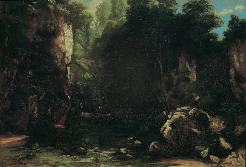 Cieniowy strumień - Gustave Courbet