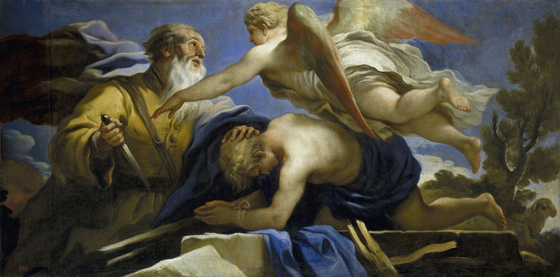 Ofiara Izaaka - Luca Giordano