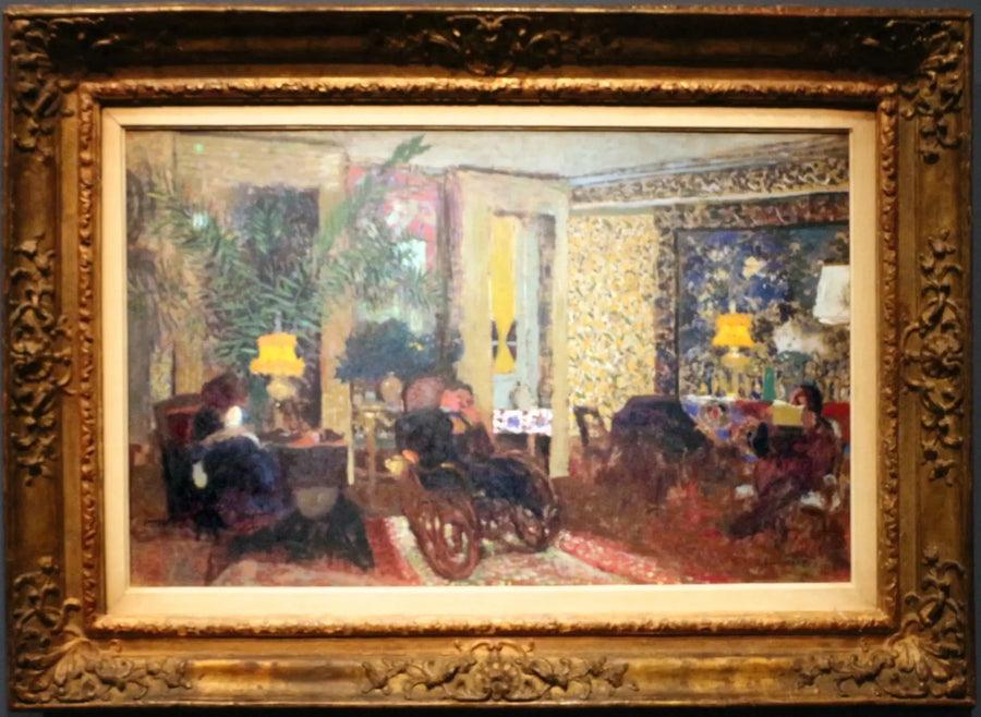 Salon z trzema lampami, ulica Saint-Florentin - Édouard Vuillard